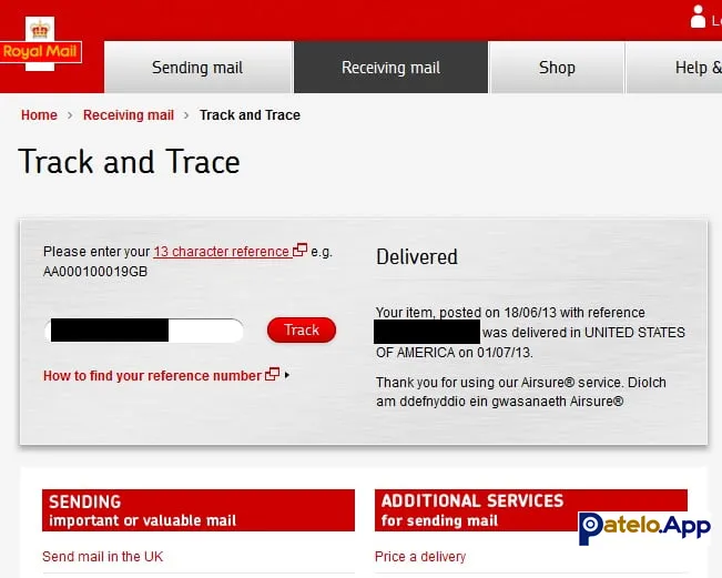 Royal Mail Tracking